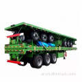 3 Axle Flatbed 40ft Container نصف مقطورة